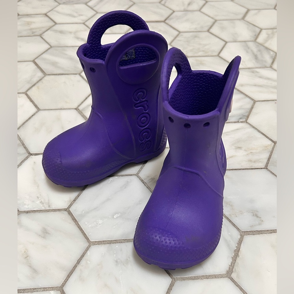Crocs Handle it Rain Boots (like new)